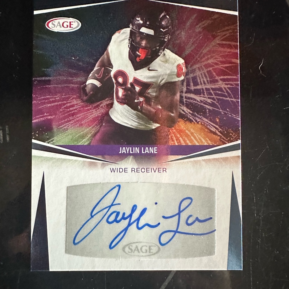Jaylin Lane Autographed Card